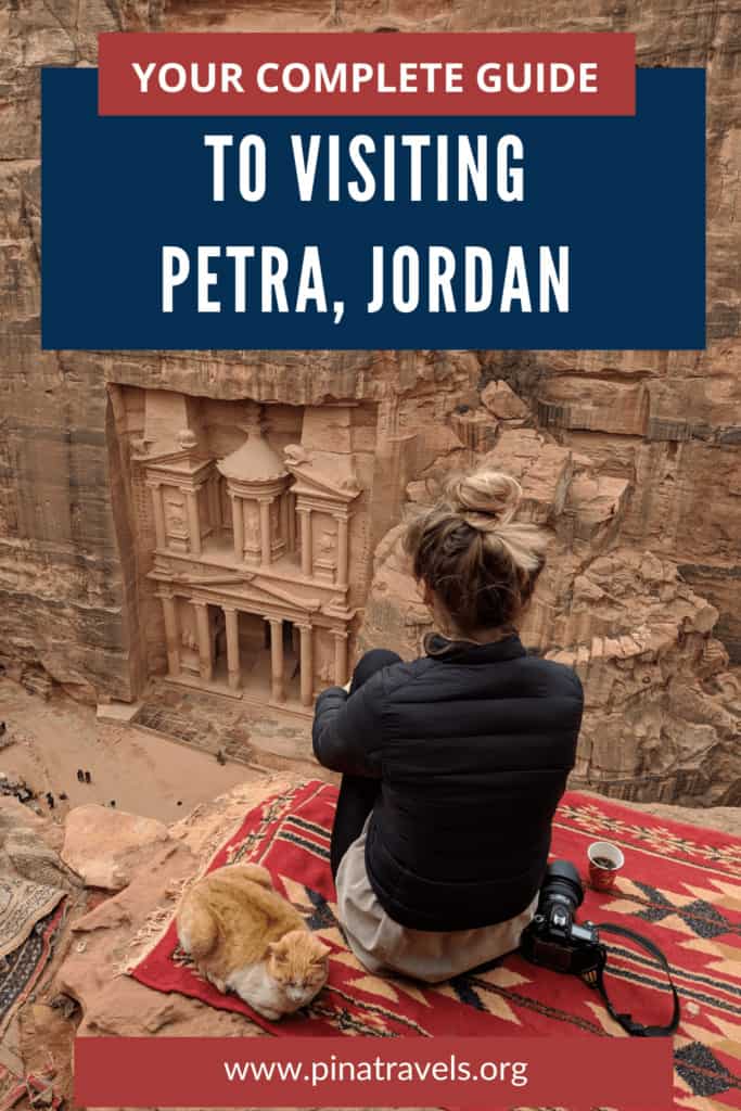 A pinterest pin that reads: Your Complete Guide to Visiting Petra, Jordan
