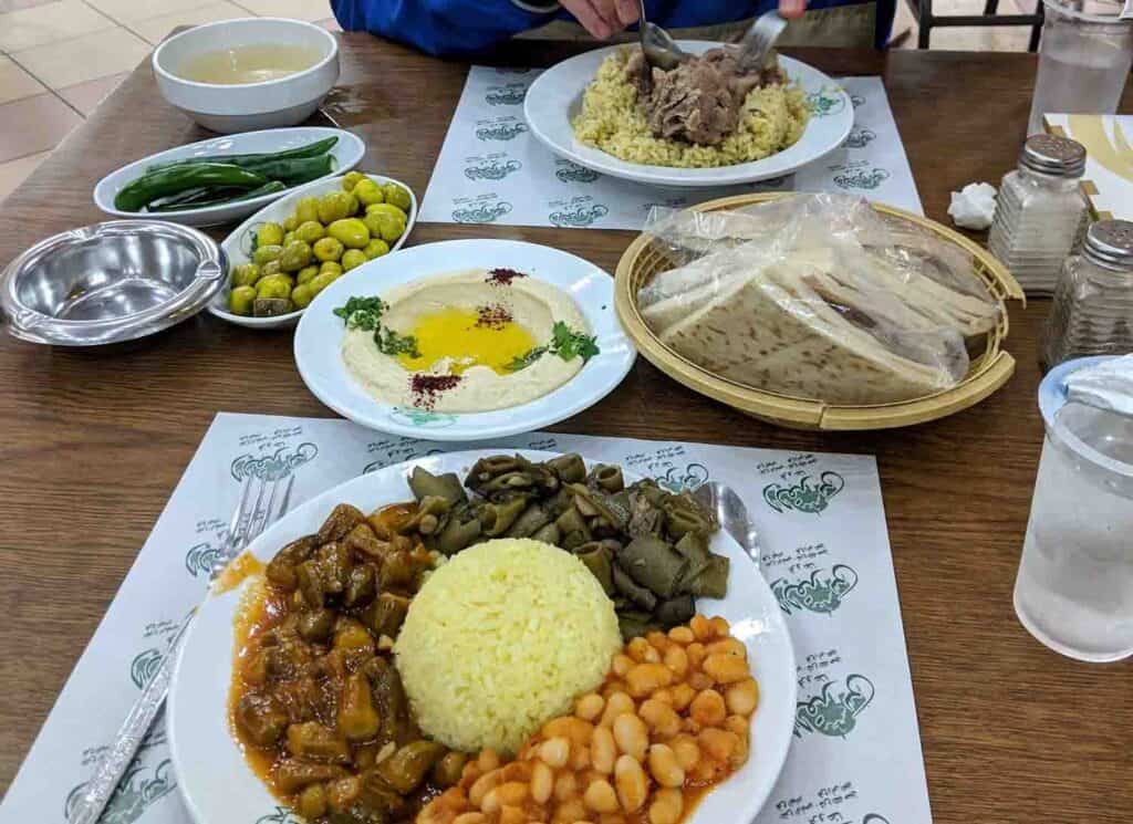 a plate of food in Amman, Jordan