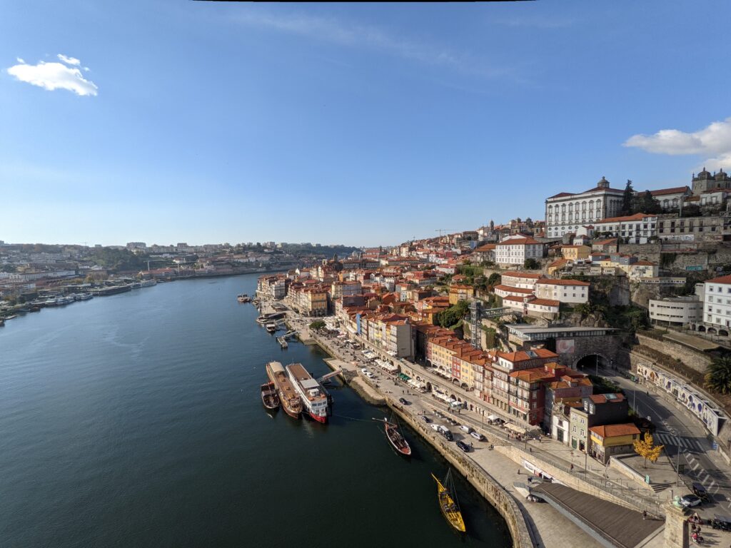 The Douro River flowing through Porto.