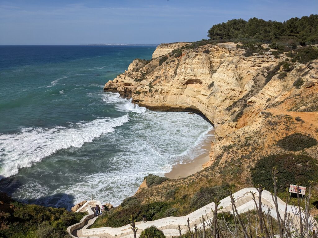 Praia do Paraiso on a sunny day in the Algarve in spring