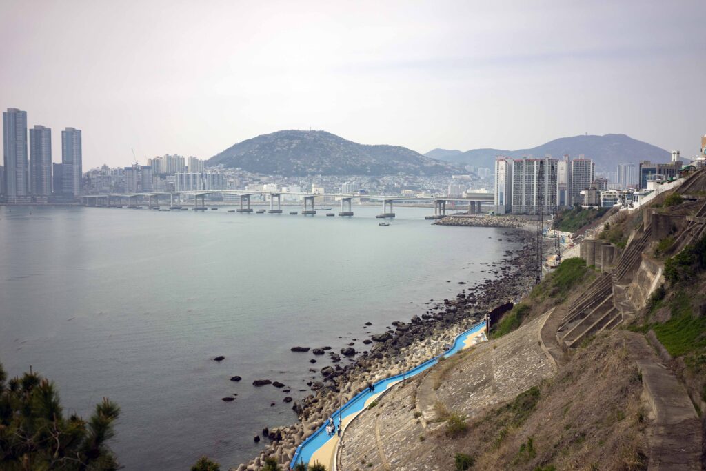 View of Busan from a lookout point in Huinnyeoul Culture Village