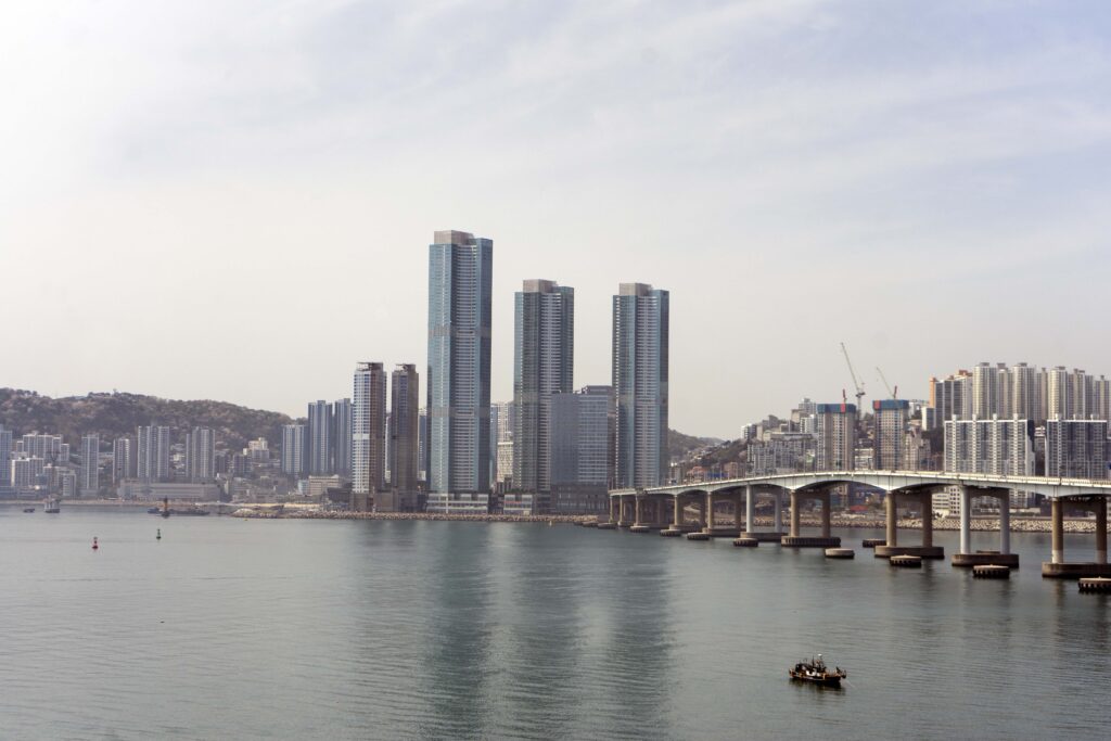 cityscape view of busan from Huinnyeoul Culture Village